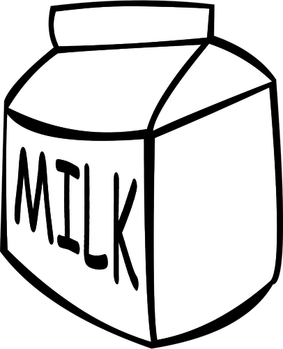 Vecteur de carton de lait