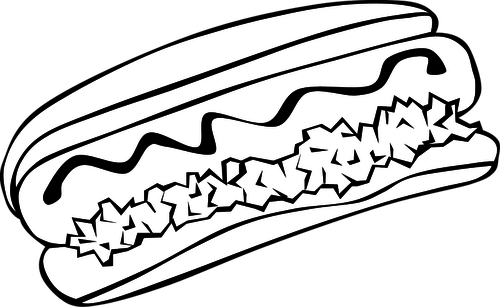 Hot dog vektortegning