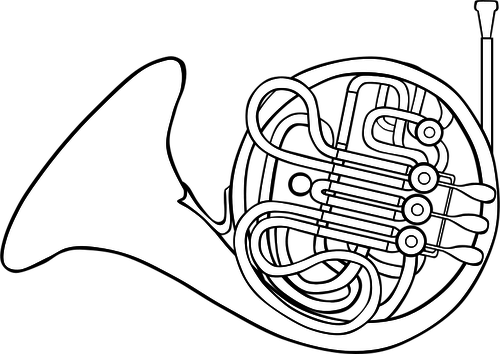 Gambar vektor French horn