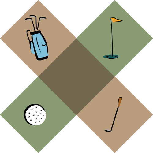 Gambar vektor dekorasi golf