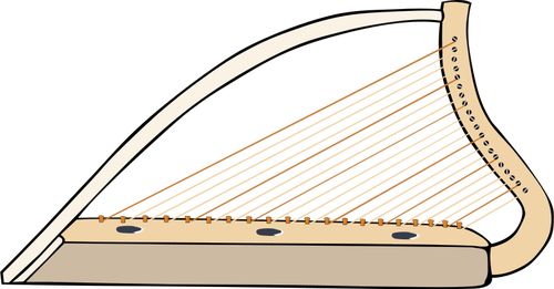 Ilustrasi vektor harpa