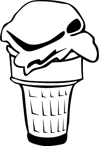 Dibujo vectorial de cono del helado