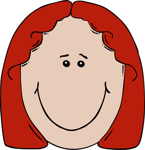 Redhead girl vector image