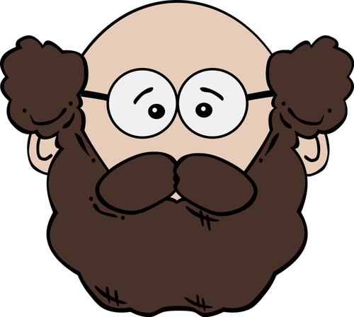 Vector afbeelding van een man met baard