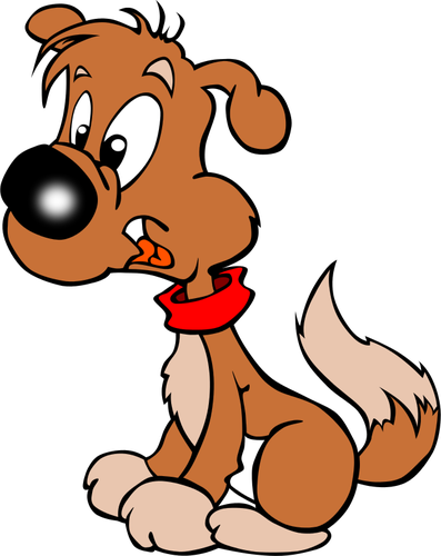 Cartoon pup vector tekening