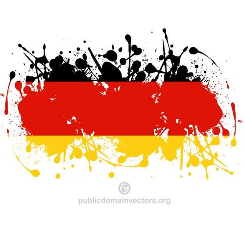 Bandiera tedesca in vernice splatter forma