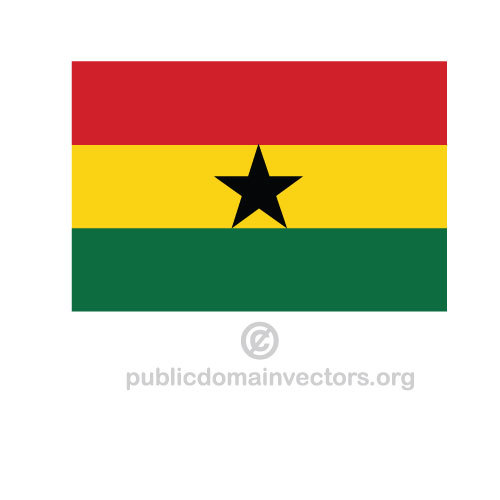 Vector Ghanas flagg