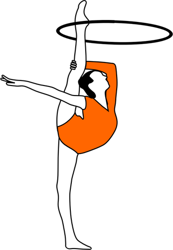 VektorovÃ© kreslenÃ­ rytmickÃ© gymnastiky s lukem