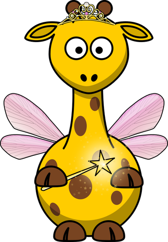 Vector images clipart de girafe fÃ©e