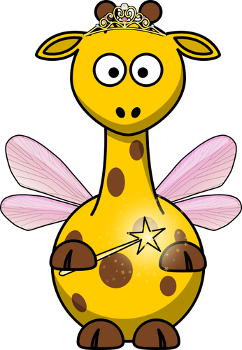 Vector images clipart de girafe fÃ©e