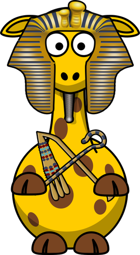 Å»yrafa Pharao wektorowych ilustracji