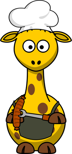 Vektor image av chef giraffe