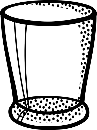 Vektor-Illustration von klarem Glas Wasserglas