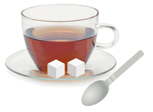 Ilustracja wektorowa z filiÅ¼ankÄ… herbaty