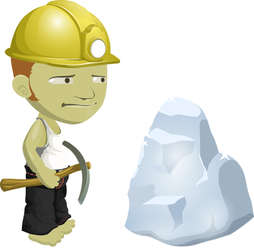 Cartoon mijnwerker