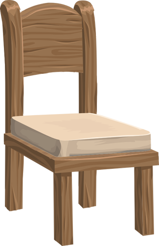Wooden chair vector image