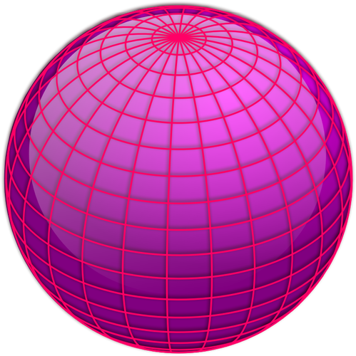 Imaginea vectorialÄƒ roz globul forma
