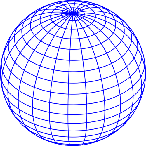 Vector ilustrare a globului cu fir albastru