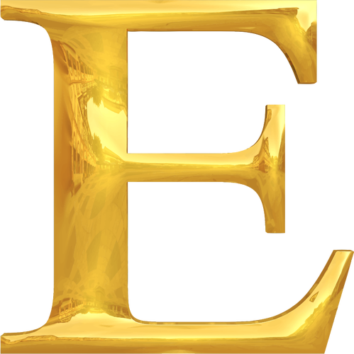 Golden bokstaven E