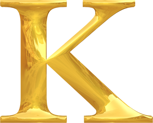 Guld typografi K