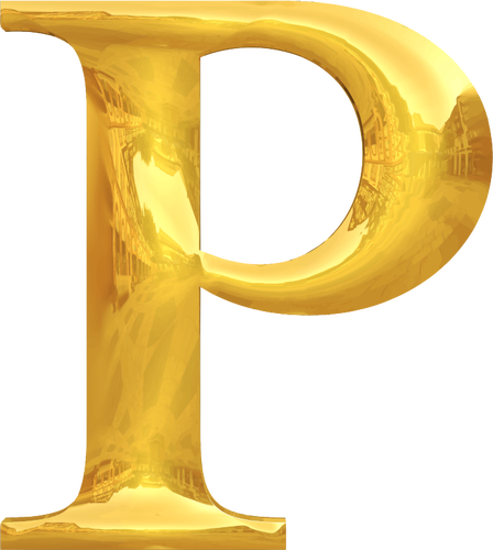 Gouden letter P