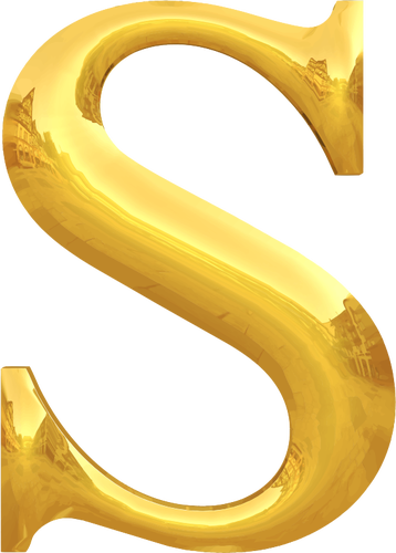 Goldene Buchstaben S