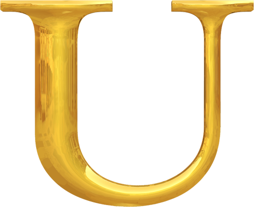 Gull typografi U