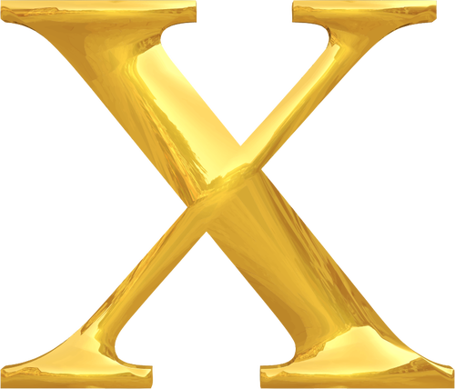 Letra de oro X