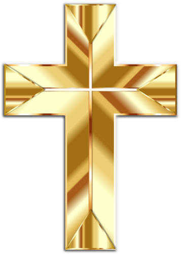 Vectorul miniaturi de aur cruce