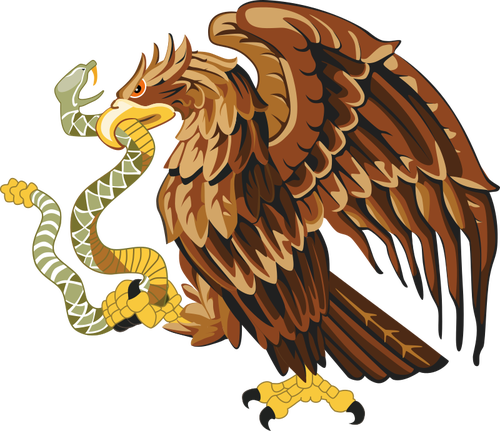 Goldener Adler mit Schlange