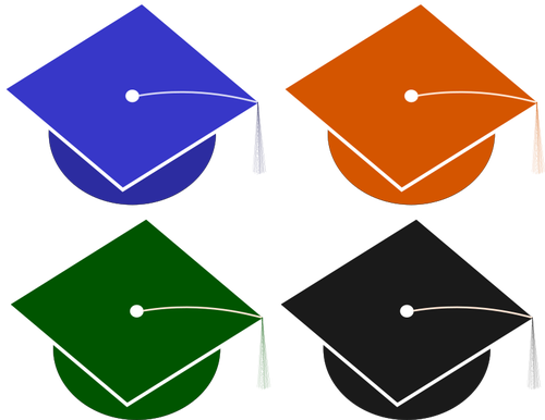 Sombreros de graduaciÃ³n vector illustration
