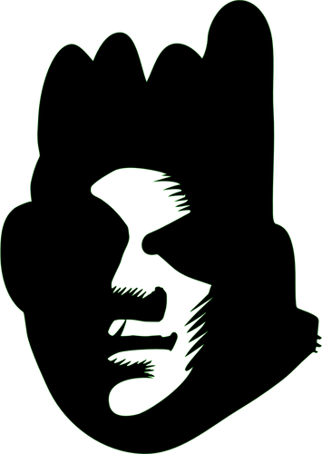 Vector afbeelding van zwart gezicht silhouet