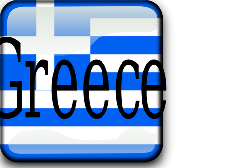 Griechenland-Flagge mit dem Schreiben von Vektor-illustration