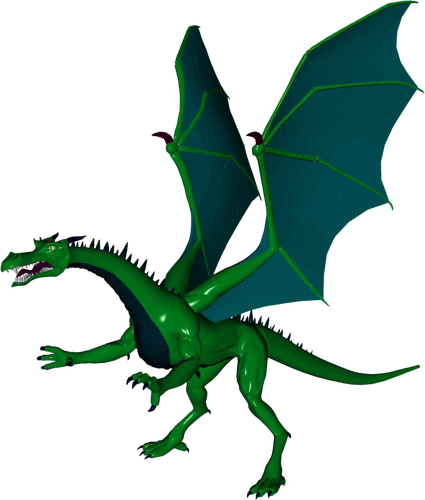 Vliegende groene draak