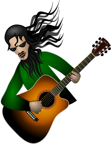Guitar player vector de la imagen