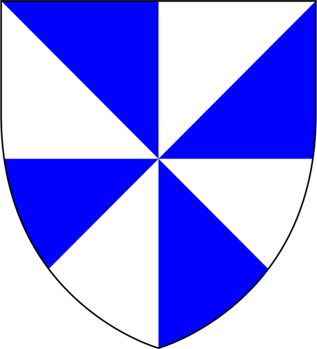 Escudo con triÃ¡ngulos azules y blancos