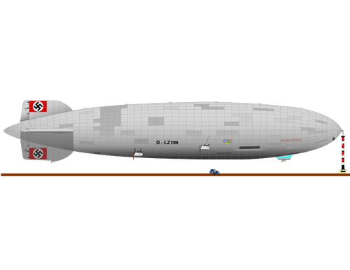 Hindenburg dirijabil vectoriale
