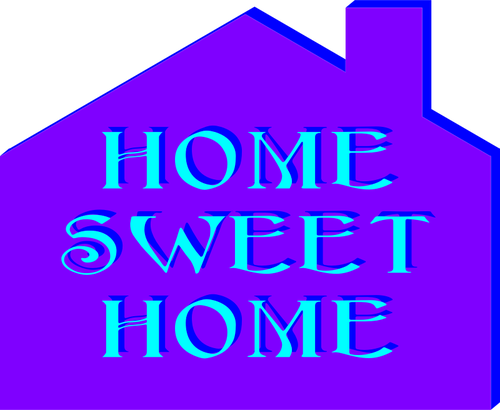Hjem sÃ¸t hjem plakat vector illustrasjon
