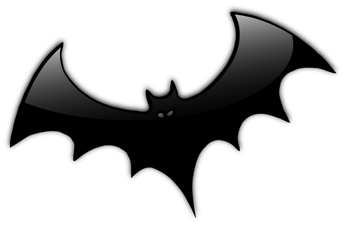 Black Halloween bat vector image