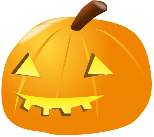 Verlichte Halloween pompoen vector tekening