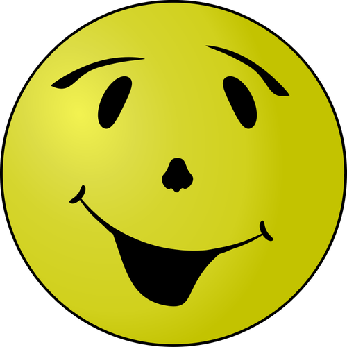 Vektor clip art av flinande gul smiley