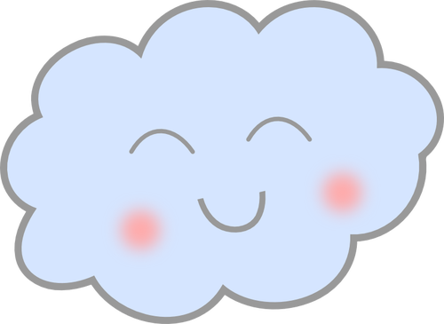 Illustrazione di nube felice