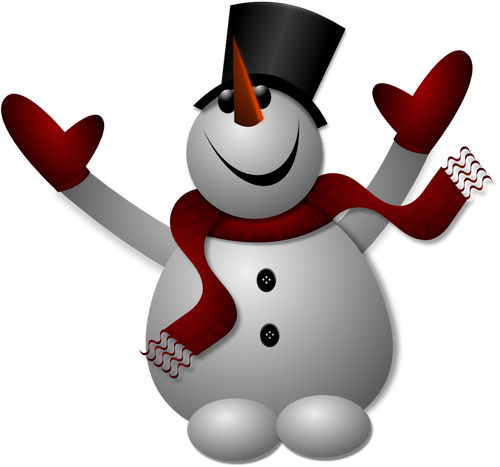 Clipart vetorial de animar o boneco de neve