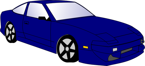 Blau Racing Car-Vektor-Bild