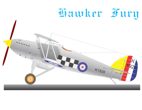 Biplano de Hawker Fury