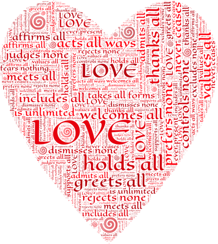 Inima ÅŸi dragostea tipografie