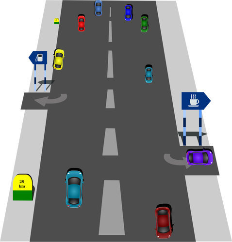Imagem de vetor de trÃ¡fego de auto-estrada