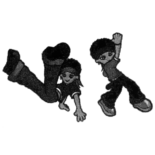 Hip Hop dancing vektor gambar anak-anak
