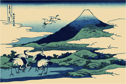 Umezawa MÃ¤rz im Segami Provinz Farbe ClipArt
