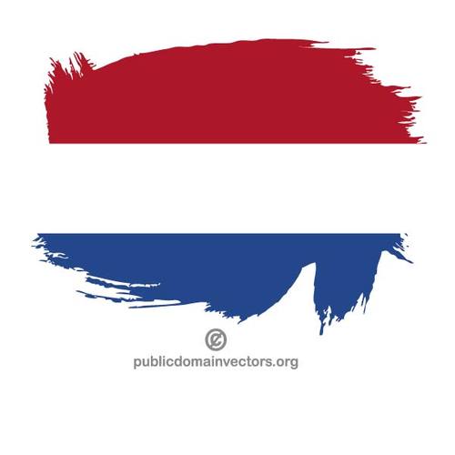 TracÃ© de peinture aux couleurs du drapeau hollandais